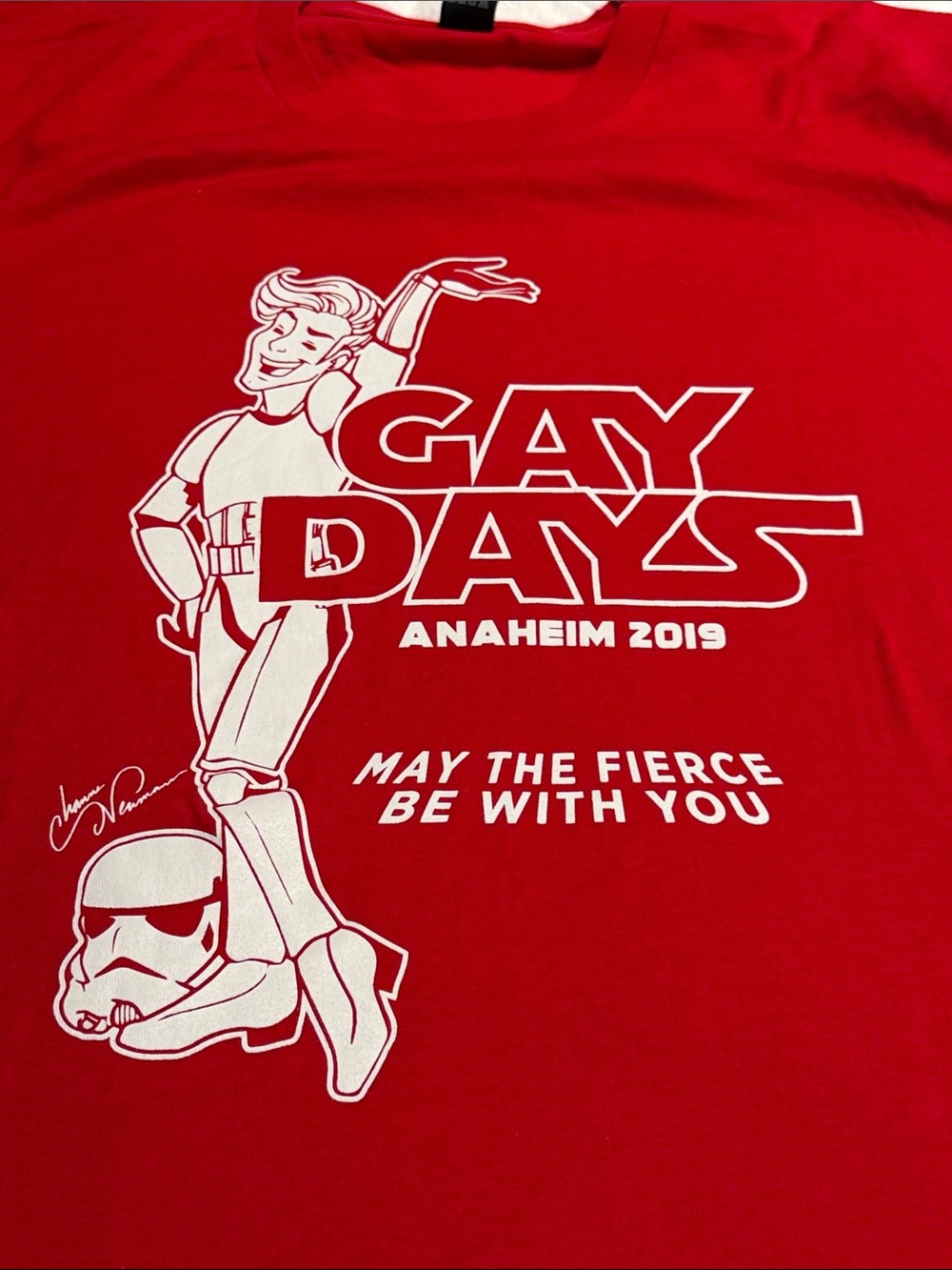 Gay Days Anaheim 2019 Red Graphic T-Shirt size large Men